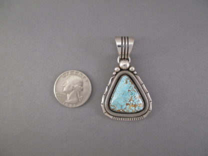 Sterling Silver #8 Turquoise Pendant by Will Vandever