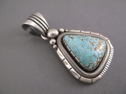 Sterling Silver #8 Turquoise Pendant by Will Vandever