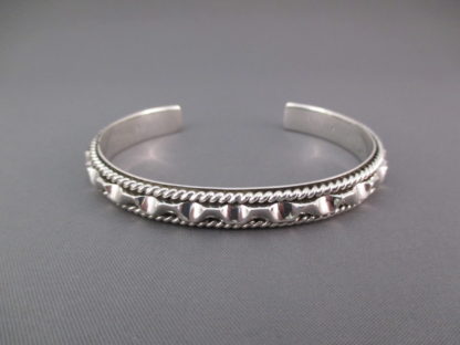 Eye-Catching Sterling Silver Cuff Bracelet by Artie Yellowhorse