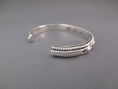 Eye-Catching Sterling Silver Cuff Bracelet by Artie Yellowhorse