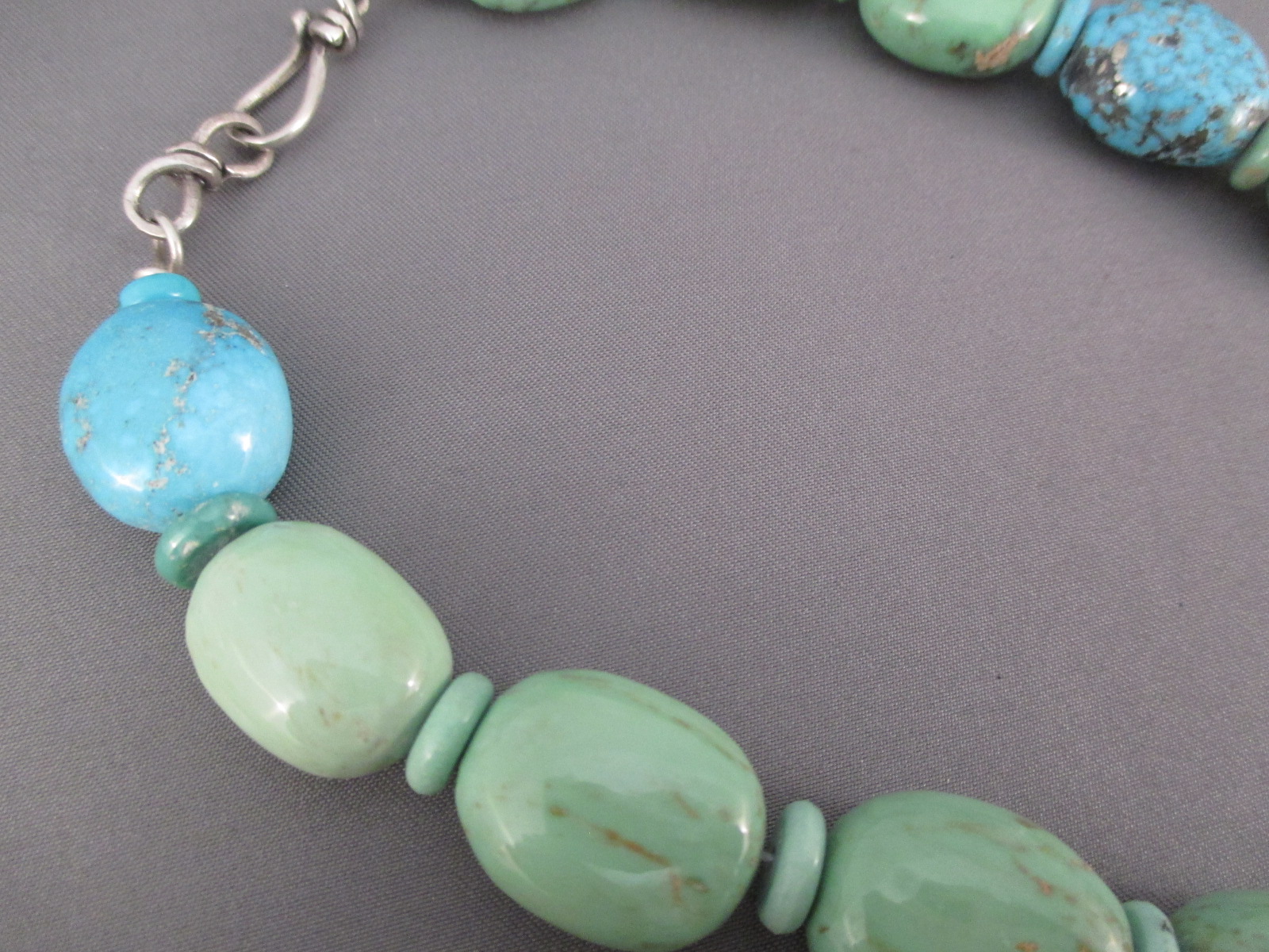 Varicite & Morenci Turquoise Necklace by Bruce Eckhardt