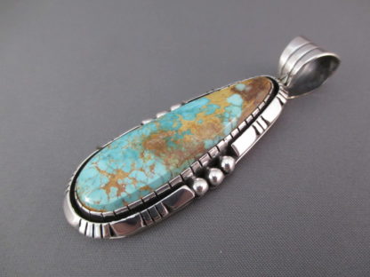 Sterling Silver & Royston Turquoise Pendant by Delbert Vandever