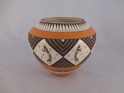 Pottery Jar with Kokopelli design by Daniel Lucario – Acoma Pueblo