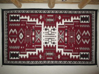 Navajo Storm Pattern Weaving - Large Storm Pattern Rug by Navajo Weaving Artist, Thelma James $12,500-