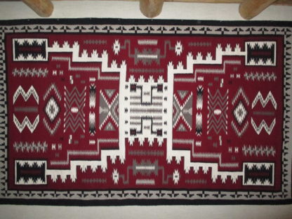 Navajo Storm Pattern Rug – Very Large Weaving by Thelma James