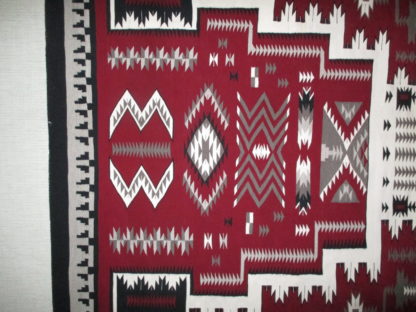 Navajo Storm Pattern Rug – Very Large Weaving by Thelma James