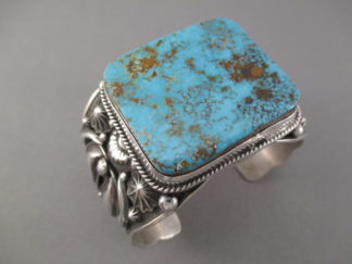 Impressive Blue Royston Turquoise Cuff Bracelet by Native American jewelry artist, Darryl Becenti $1,730-
