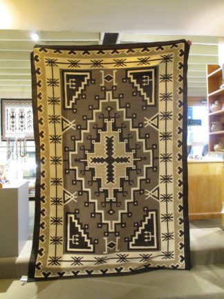 Manygoats Rug - Two Grey Hills Navajo Rug by Legendary Master Weaver, Bessie Manygoats photo 1