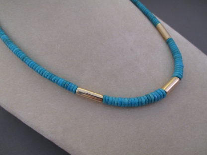 Lisa Chavez 14kt Gold & Sleeping Beauty Turquoise Necklace