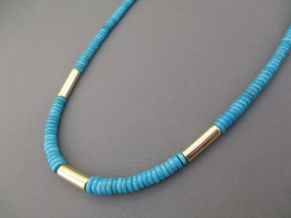 Lisa Chavez 14kt Gold & Sleeping Beauty Turquoise Necklace