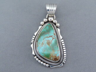 Royston Turquoise Pendant by Native American Indian jewelry artist, Will Denetdale FOR SALE $375-