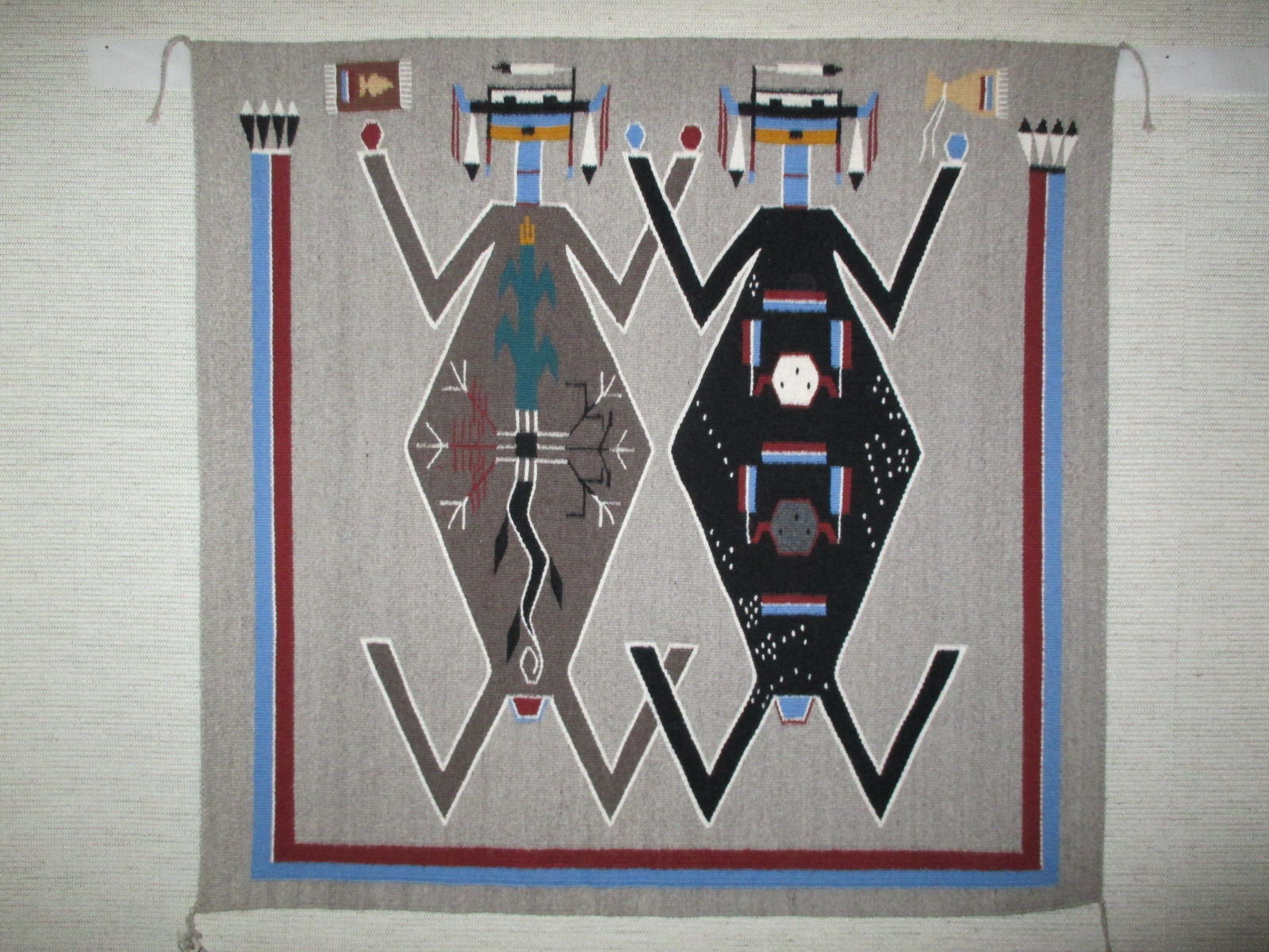 Navajo Sandpainting Rug - Mother Earth & Father Sky Navajo Weaving by Brenda Crosby $1,950-