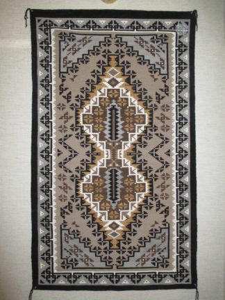 Two Grey Hills Rug - Weaving by Navajo artist, Clara Washburn-Vaughn $13,900-