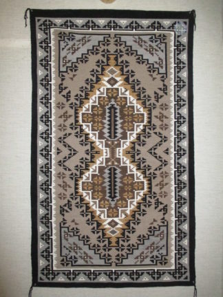 Larger Two Grey Hills Navajo Rug