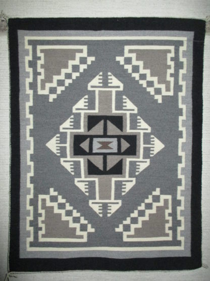 Mildred Natani Two Grey Hills Rug – Smaller Navajo Weaving