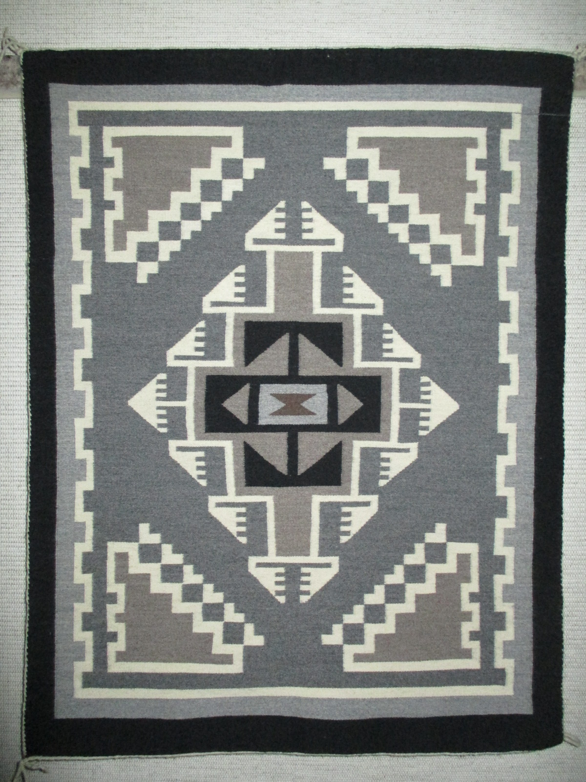 Smaller Two Grey Hills Navajo Rug by Master Weaver, Mildred Natani $3,800-