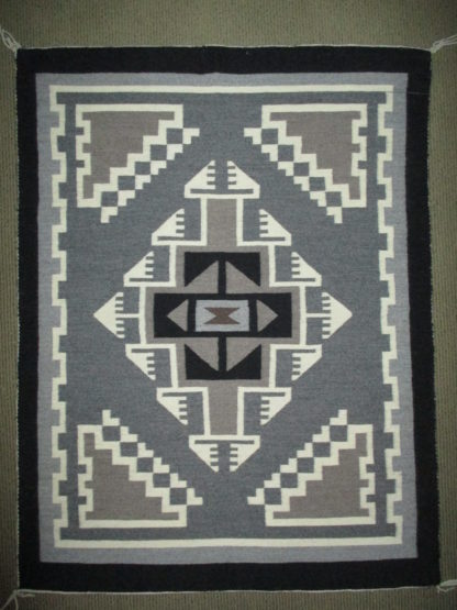 Mildred Natani Two Grey Hills Rug – Smaller Navajo Weaving