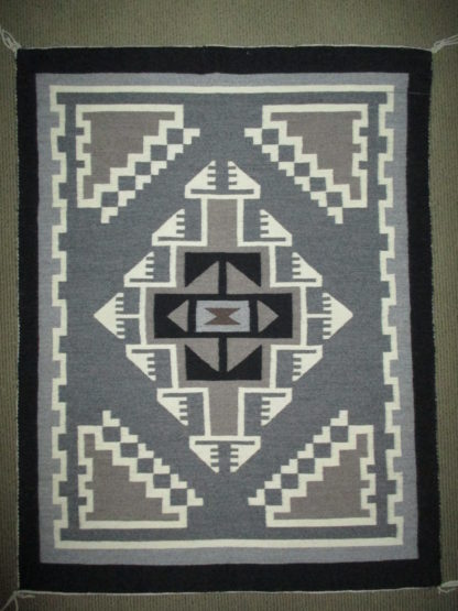 Mildred Natani Two Grey Hills Rug – Smaller Navajo Weaving