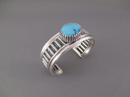 Bisbee Turquoise Cuff Bracelet by Bryan Joe