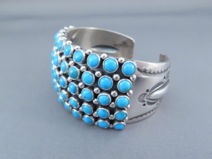 Sleeping Beauty Turquoise Cuff Bracelet by Aaron Toadlena