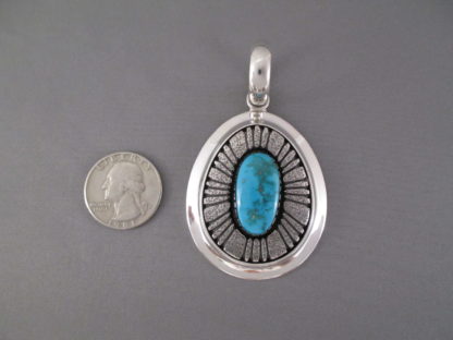 Morenci Turquoise Pendant by Al Joe