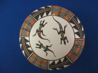 Acoma Seed Pot with Lizards by Acoma Pueblo pottery artist, Daniel Lucario $240-