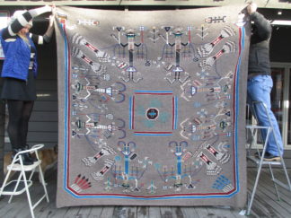 Navajo Sandpainting Rug - 'Shooting Way Chant' Sandpainting Weaving by Navajo weaver, Sadie Ross $18,000-