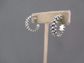 Sterling Silver Hoop Earrings with ‘Dots’ by Artie Yellowhorse