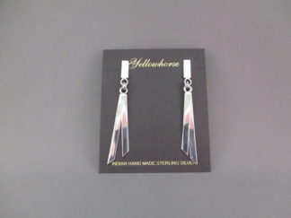 Long Sterling Silver Earrings by Native American (Navajo) jewelry artist, Artie Yellowhorse $110-