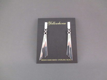 Long Sterling Silver Dangle Earrings by Artie Yellowhorse