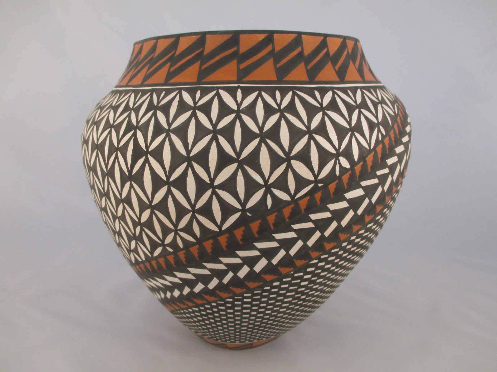 Large Acoma Pottery - Painted Pottery Jar by Acoma Pueblo Indian pottery artist, Sandra Victorino $1,275-