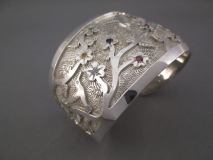 Sterling Silver ‘Hummingbird’ Bracelet by Fortune Huntinghorse