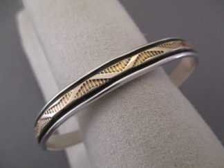 Smaller Silver & Gold Cuff Bracelet by Bruce Morgan