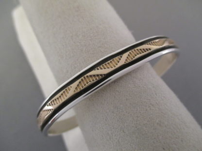 Smaller Silver & Gold Cuff Bracelet by Bruce Morgan