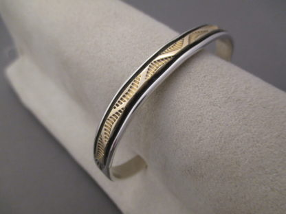 Smaller Silver & Gold Cuff Bracelet by Bruce Morgan