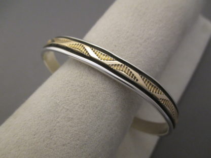 Smaller Silver & Gold Cuff Bracelet by Bruce Morgan