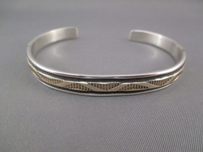 Smaller Silver & Gold Cuff Bracelet by Bruce Morgan