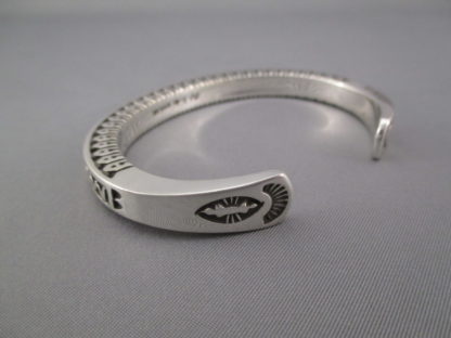 Silver Cuff Bracelet by Lyle Secatero (Navajo)