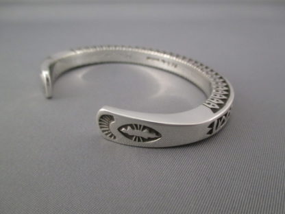 Silver Cuff Bracelet by Lyle Secatero (Navajo)