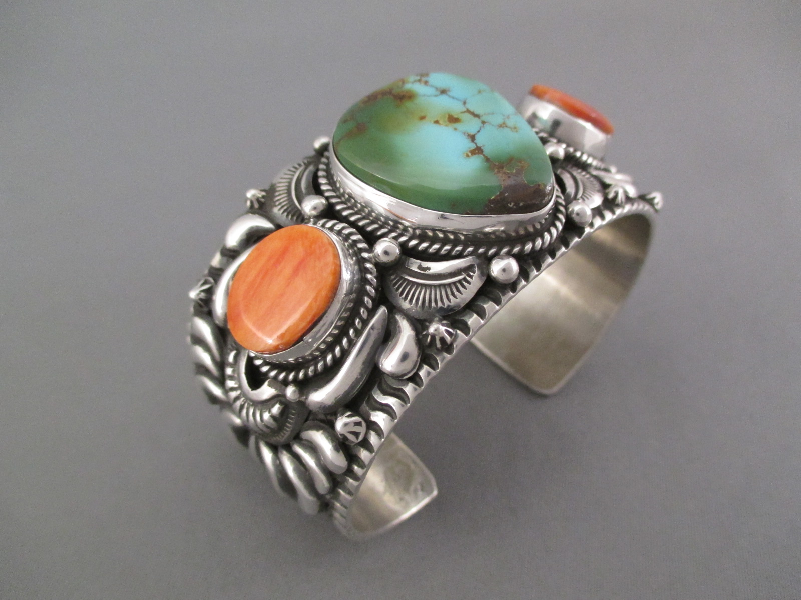 Royston Turquoise & Spiny Oyster Shell Cuff Bracelet
