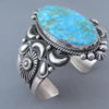 Kingman Turquoise & Sterling Silver Cuff Bracelet by Derrick Gordon