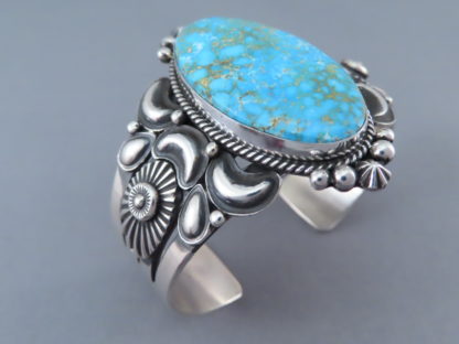 Kingman Turquoise & Sterling Silver Cuff Bracelet by Derrick Gordon