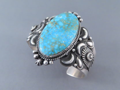 Kingman Turquoise & Sterling Silver Cuff Bracelet by Derrick Gordon