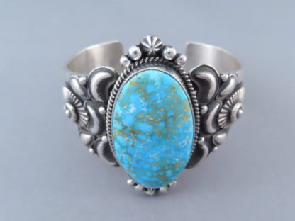 Kingman Turquoise & Sterling Silver Cuff Bracelet by Derrick Gordon