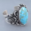 Kingman Turquoise & Sterling Silver Cuff Bracelet by Derrick Gordon