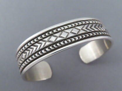 Bruce Morgan Stamped Sterling Silver Cuff Bracelet