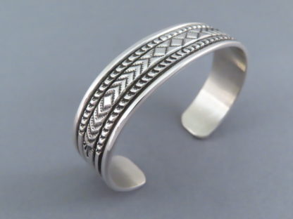 Bruce Morgan Stamped Sterling Silver Cuff Bracelet