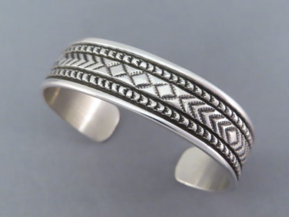 Bruce Morgan Stamped Sterling Silver Cuff Bracelet