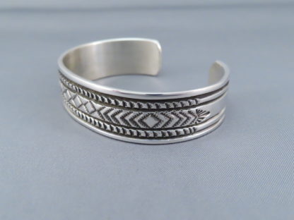 Bruce Morgan Stamped Sterling Silver Cuff Bracelet