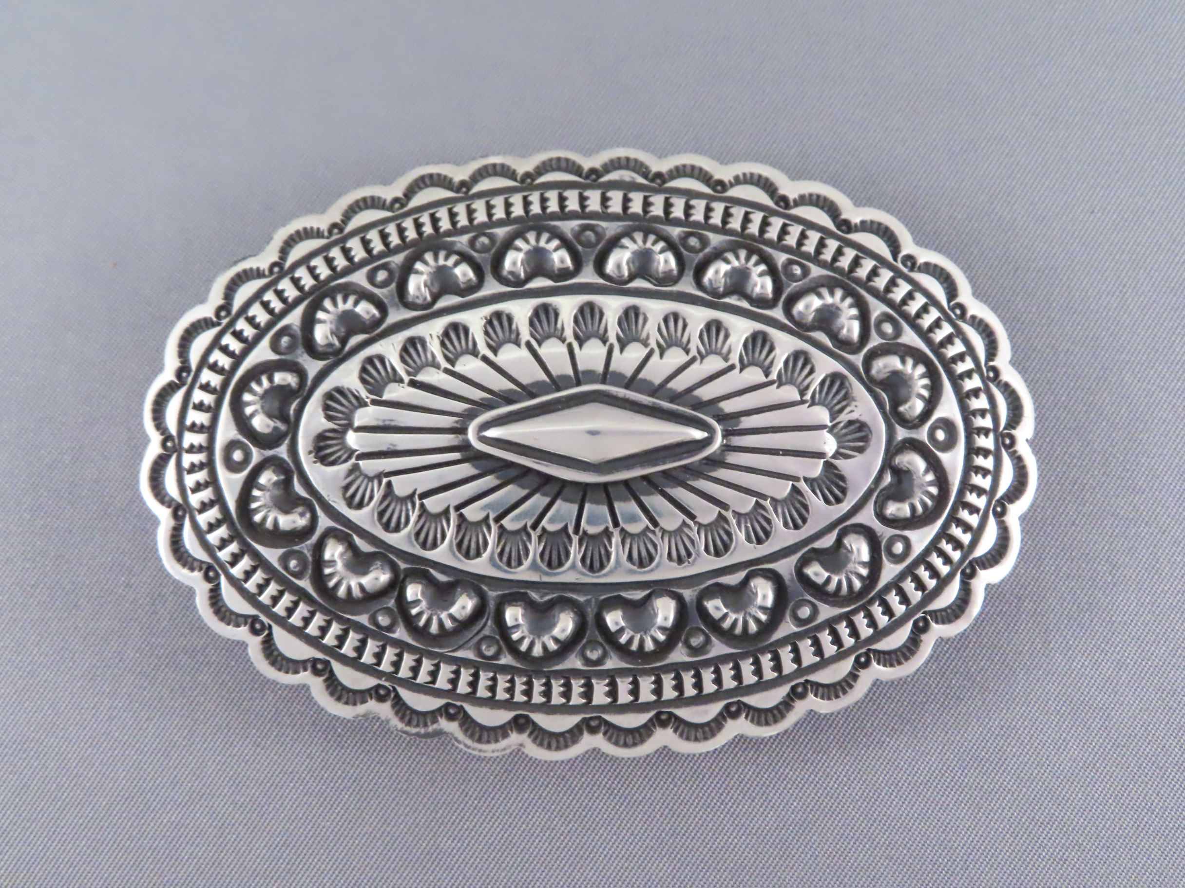 Sterling Silver Belt Buckle by Tsosie Orville White